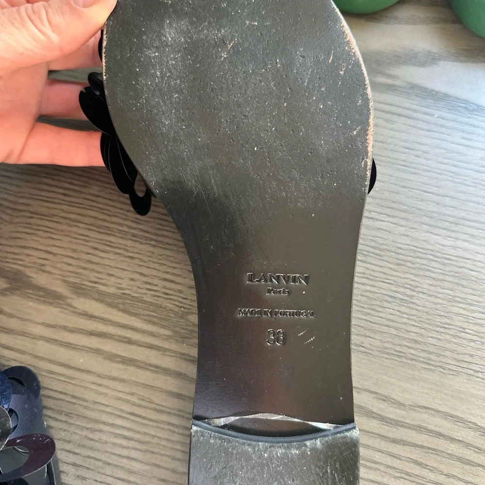 Lanvin sandal slides Sz 38 - Picture 4 of 4